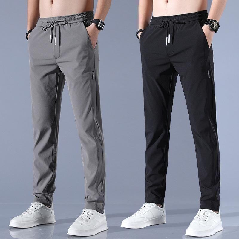 🔥Buy1 Get 1 Free🔥 PREMIUM MEN'S HIGH STRETCH SKINNY LYCRA PANTS (Black & Grey) 🔥