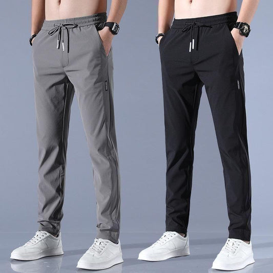 🔥Buy1 Get 1 Free🔥 PREMIUM MEN'S HIGH STRETCH SKINNY LYCRA PANTS (Black & Grey) 🔥