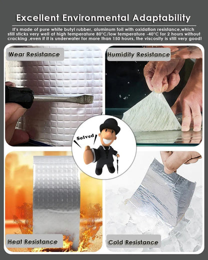 Aluminium Foil Tape Waterproof Adhesive Tape (Pack of 2)